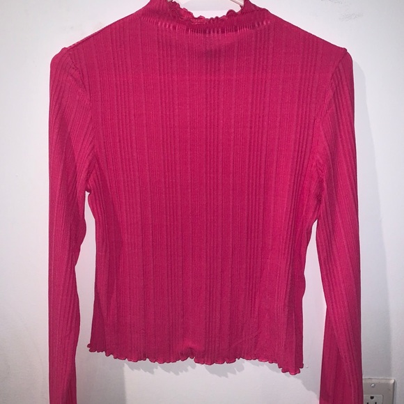 Pink Long sleeve crop top - Picture 1 of 2